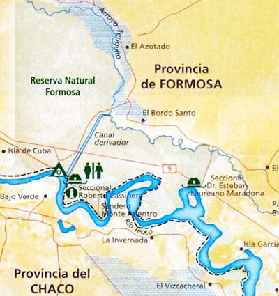 mapa reserva natural